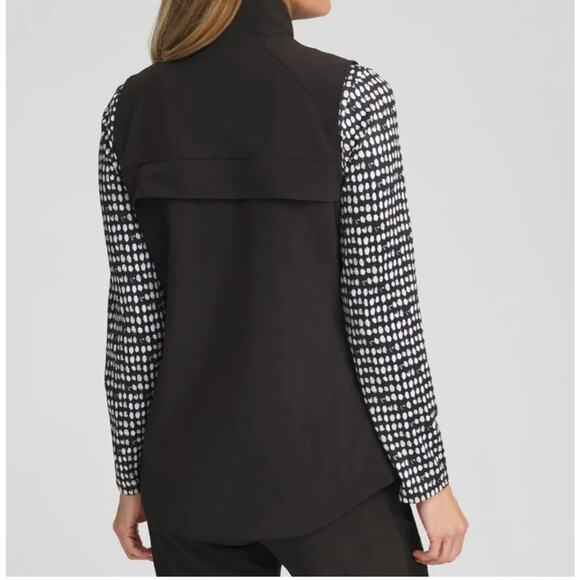 Chico's Zenergy NWT Size 3 Large/XL Black Long Travel Vest MSRP $109 - Picture 2 of 12